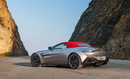 2021 Aston Martin Vantage Roadster (Color: Spirit Silver; US-Spec) Rear Three-Quarter Wallpapers 450x275 (115)