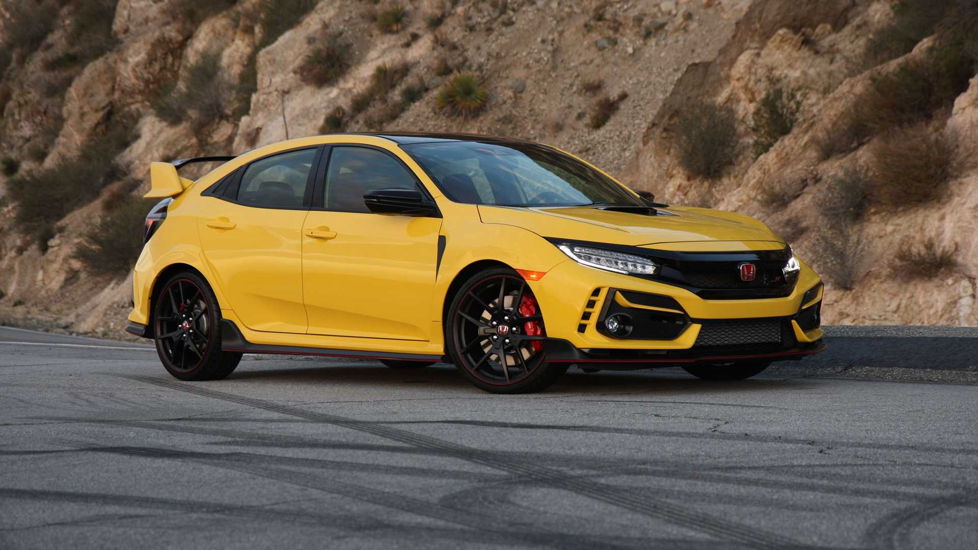 2021 Honda Civic Type R Limited Edition (Color: Sunlight Yellow) Front Three-Quarter Wallpapers (9)