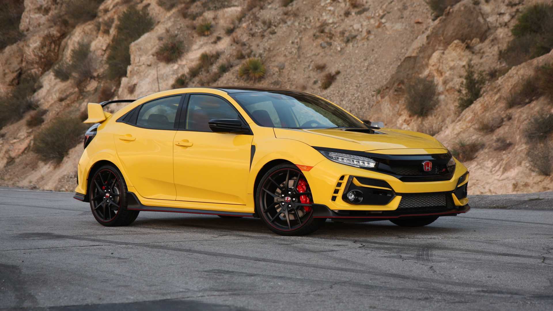2021 Honda Civic Type R Limited Edition (Color: Sunlight Yellow) Front Three-Quarter Wallpapers (10)
