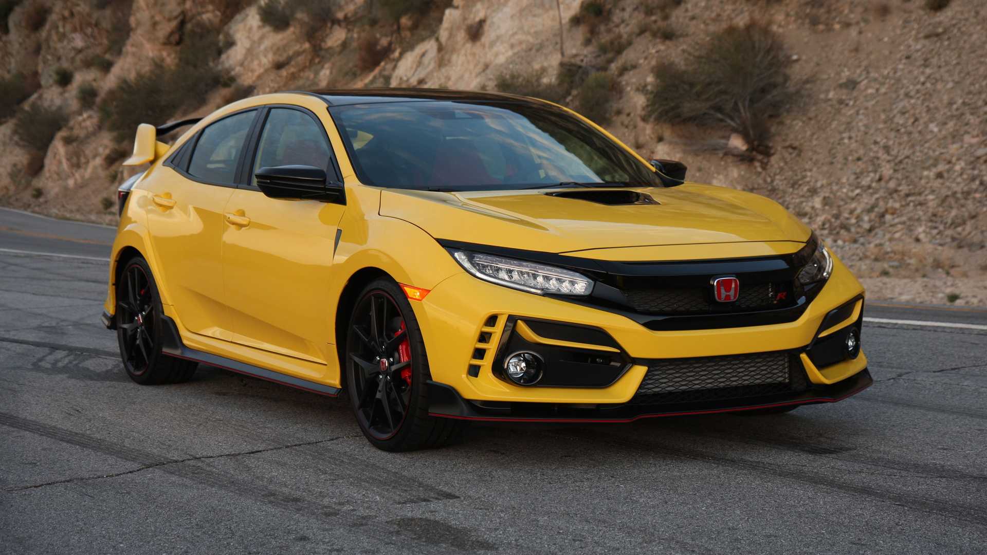 2021 Honda Civic Type R Limited Edition (Color: Sunlight Yellow) Front Wallpapers (1)