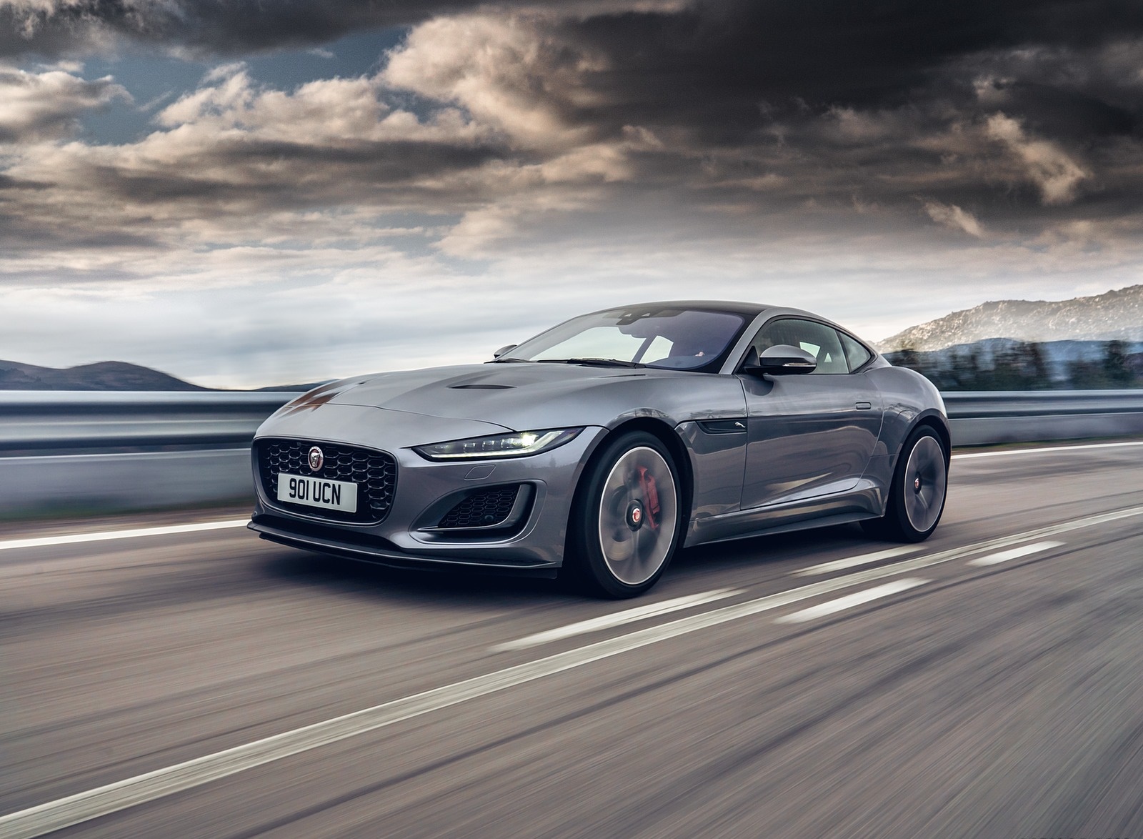 2021 Jaguar F-TYPE P300 Coupe RWD (Color: Eiger Grey) Front Three-Quarter Wallpapers (3)