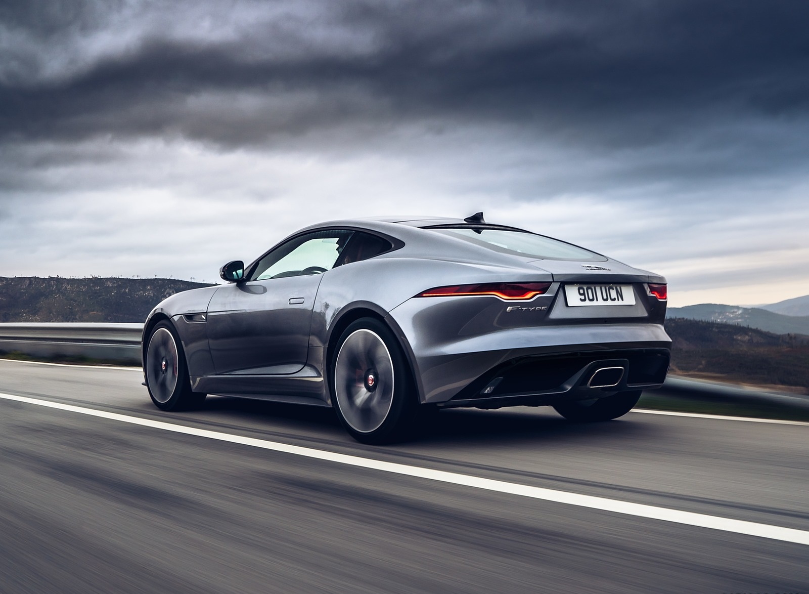 2021 Jaguar F-TYPE P300 Coupe RWD (Color: Eiger Grey) Rear Three-Quarter Wallpapers (7)