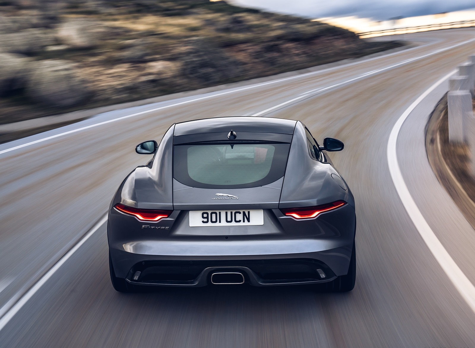 2021 Jaguar F-TYPE P300 Coupe RWD (Color: Eiger Grey) Rear Wallpapers (9)