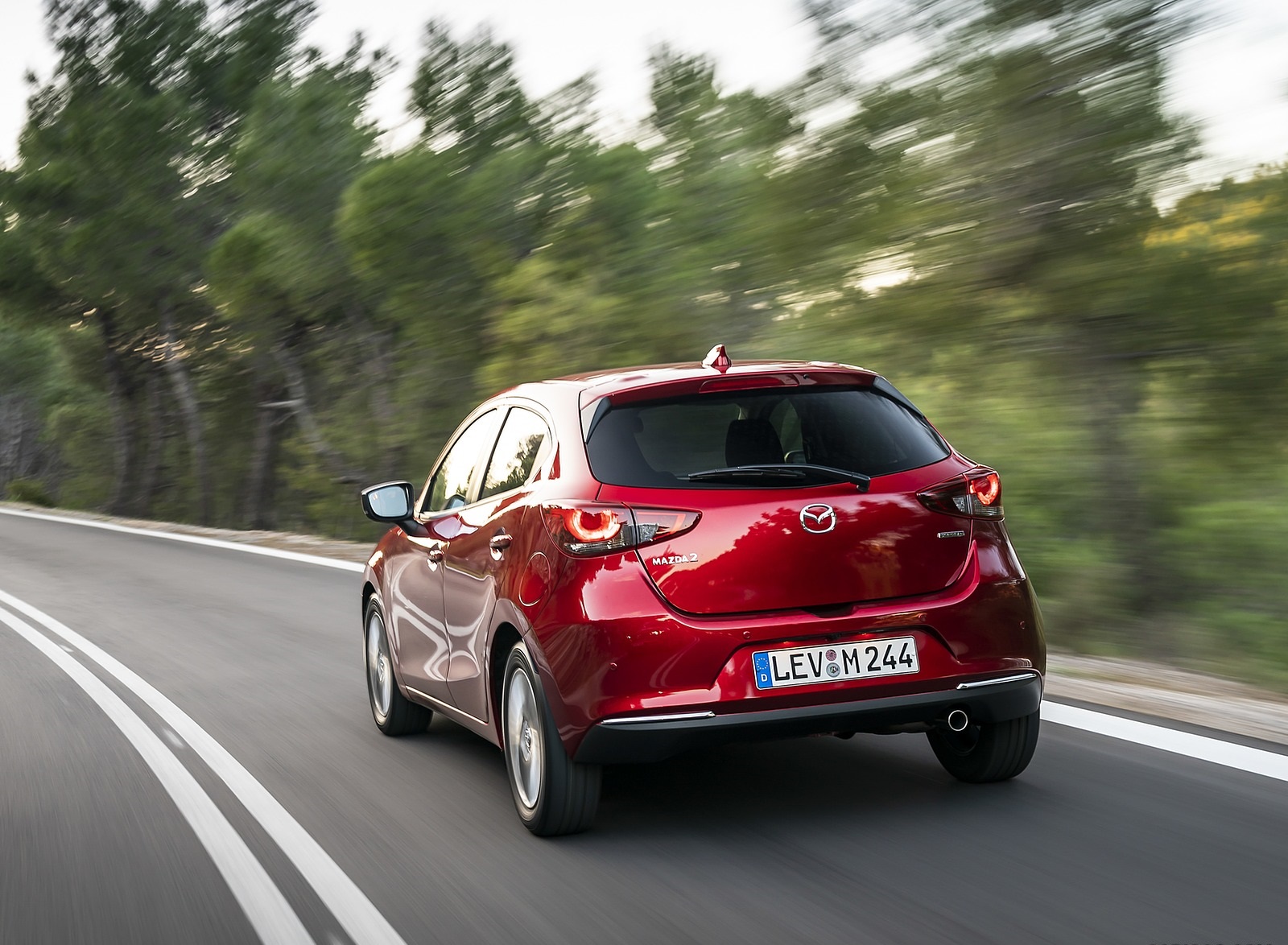 2020 Mazda2 (Color: Red Crystal) Rear Three-Quarter Wallpapers (14)