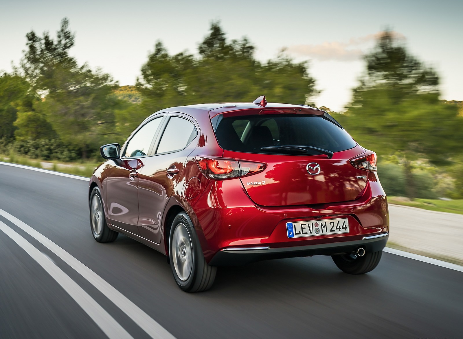 2020 Mazda2 (Color: Red Crystal) Rear Three-Quarter Wallpapers #49 of 180