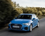 2021 Audi A3 Sportback (Color: Atoll Blue) Front Three-Quarter Wallpapers 150x120