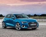 2021 Audi A3 Sportback (Color: Atoll Blue) Front Three-Quarter Wallpapers 150x120
