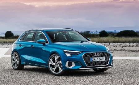 2021 Audi A3 Sportback (Color: Atoll Blue) Front Three-Quarter Wallpapers 450x275 (75)
