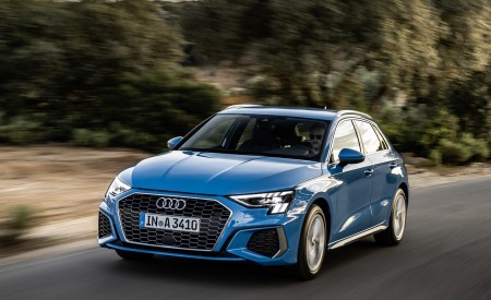 2021 Audi A3 Sportback (Color: Atoll Blue) Front Three-Quarter Wallpapers 450x275 (45)