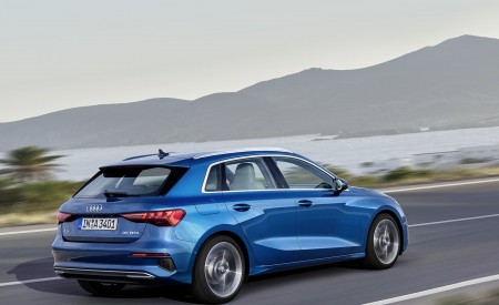 2021 Audi A3 Sportback (Color: Atoll Blue) Rear Three-Quarter Wallpapers 450x275 (71)
