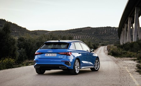 2021 Audi A3 Sportback (Color: Atoll Blue) Rear Three-Quarter Wallpapers 450x275 (61)