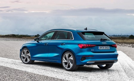 2021 Audi A3 Sportback (Color: Atoll Blue) Rear Three-Quarter Wallpapers 450x275 (79)
