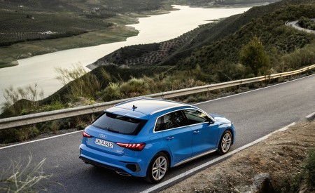2021 Audi A3 Sportback (Color: Atoll Blue) Rear Three-Quarter Wallpapers 450x275 (55)