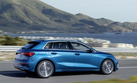2021 Audi A3 Sportback (Color: Atoll Blue) Side Wallpapers 450x275 (73)