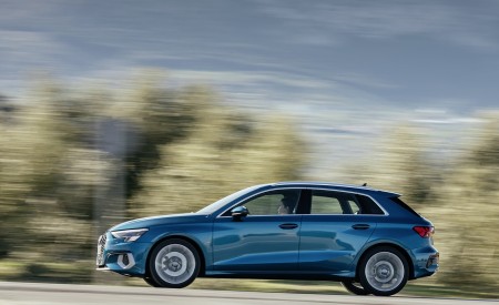 2021 Audi A3 Sportback (Color: Atoll Blue) Side Wallpapers 450x275 (52)