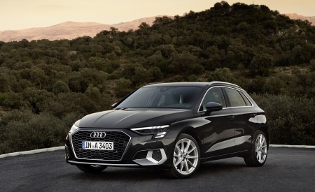 2021 Audi A3 Sportback (Color: Manhattan Gray) Front Three-Quarter Wallpapers 450x275 (38)