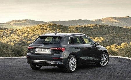 2021 Audi A3 Sportback (Color: Manhattan Gray) Rear Three-Quarter Wallpapers 450x275 (40)