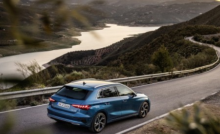 2021 Audi A3 Sportback (Color: Turbo Blue) Rear Three-Quarter Wallpapers 450x275 (28)
