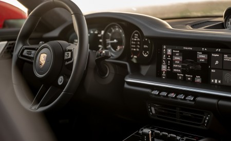 2021 Porsche 911 Turbo S Cabrio (Color: Lava Orange) Central Console Wallpapers 450x275 (106)