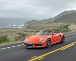 2021 Porsche 911 Turbo S Cabrio (Color: Lava Orange) Front Three-Quarter Wallpapers 150x120