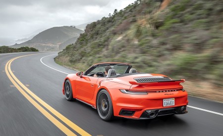 2021 Porsche 911 Turbo S Cabrio (Color: Lava Orange) Rear Three-Quarter Wallpapers 450x275 (93)