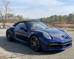 2021 Porsche 911 Turbo S Cabriolet (Color: Gentian Blue Metallic) Front Three-Quarter Wallpapers 150x120