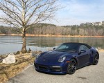 2021 Porsche 911 Turbo S Cabriolet (Color: Gentian Blue Metallic) Front Wallpapers 150x120
