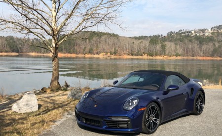 2021 Porsche 911 Turbo S Cabriolet (Color: Gentian Blue Metallic) Front Wallpapers 450x275 (78)