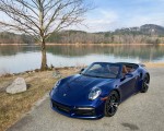 2021 Porsche 911 Turbo S Cabriolet (Color: Gentian Blue Metallic) Front Wallpapers 150x120