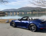 2021 Porsche 911 Turbo S Cabriolet (Color: Gentian Blue Metallic) Rear Three-Quarter Wallpapers 150x120