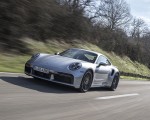 2021 Porsche 911 Turbo S Coupe (Color: GT Silver Metallic) Front Three-Quarter Wallpapers 150x120