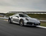 2021 Porsche 911 Turbo S Coupe (Color: GT Silver Metallic) Front Three-Quarter Wallpapers 150x120