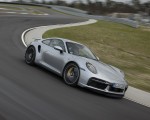 2021 Porsche 911 Turbo S Coupe (Color: GT Silver Metallic) Front Three-Quarter Wallpapers 150x120