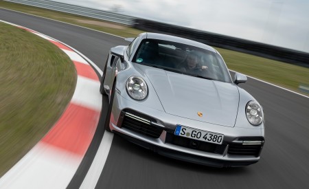 2021 Porsche 911 Turbo S Coupe (Color: GT Silver Metallic) Front Wallpapers 450x275 (95)