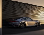 2021 Porsche 911 Turbo S Coupe (Color: GT Silver Metallic) Rear Three-Quarter Wallpapers 150x120