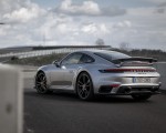 2021 Porsche 911 Turbo S Coupe (Color: GT Silver Metallic) Rear Three-Quarter Wallpapers 150x120