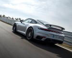 2021 Porsche 911 Turbo S Coupe (Color: GT Silver Metallic) Rear Three-Quarter Wallpapers 150x120