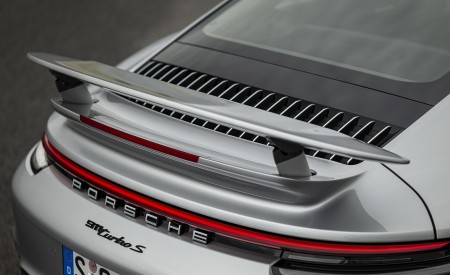 2021 Porsche 911 Turbo S Coupe (Color: GT Silver Metallic) Spoiler Wallpapers 450x275 (132)