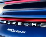 2021 Porsche 911 Turbo S Coupe (Color: Gentian Blue Metallic) Badge Wallpapers 150x120