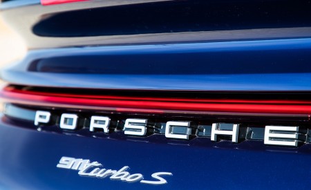 2021 Porsche 911 Turbo S Coupe (Color: Gentian Blue Metallic) Badge Wallpapers 450x275 (197)