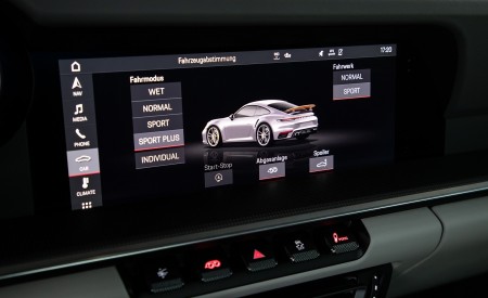 2021 Porsche 911 Turbo S Coupe (Color: Gentian Blue Metallic) Central Console Wallpapers 450x275 (207)