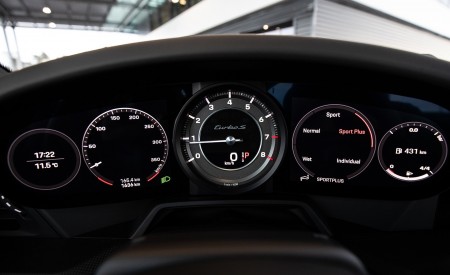2021 Porsche 911 Turbo S Coupe (Color: Gentian Blue Metallic) Digital Instrument Cluster Wallpapers 450x275 (204)
