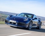 2021 Porsche 911 Turbo S Coupe (Color: Gentian Blue Metallic) Front Three-Quarter Wallpapers 150x120