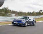 2021 Porsche 911 Turbo S Coupe (Color: Gentian Blue Metallic) Front Three-Quarter Wallpapers 150x120