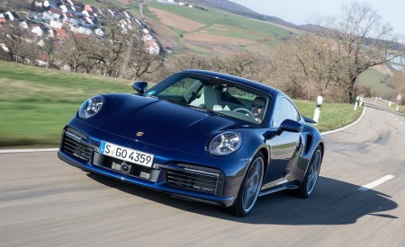 2021 Porsche 911 Turbo S Coupe (Color: Gentian Blue Metallic) Front Wallpapers 450x275 (160)