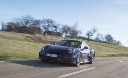 2021 Porsche 911 Turbo S Coupe (Color: Gentian Blue Metallic) Front Wallpapers 450x275 (161)