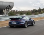 2021 Porsche 911 Turbo S Coupe (Color: Gentian Blue Metallic) Rear Three-Quarter Wallpapers 150x120