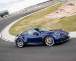 2021 Porsche 911 Turbo S Coupe (Color: Gentian Blue Metallic) Side Wallpapers 150x120