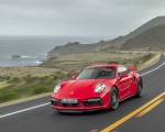 2021 Porsche 911 Turbo S Coupe (Color: Guards Red) Front Three-Quarter Wallpapers 150x120
