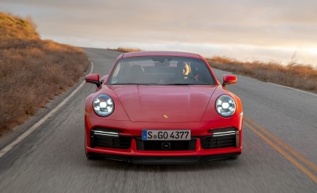 2021 Porsche 911 Turbo S Coupe (Color: Guards Red) Front Wallpapers 450x275 (68)